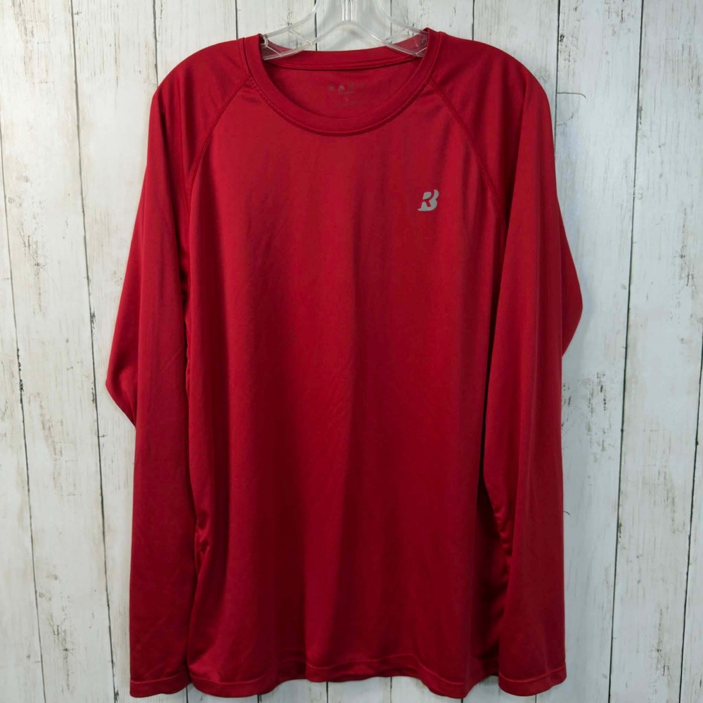Roadbox Men's Red Long Sleeve Performance Active Shirt Size Large